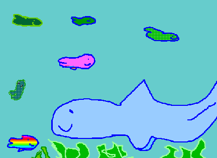 Rainbow Fish and the Big Blue Whale